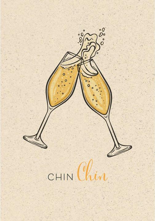 Image du produit Carte de voeux Chin Chin 12.2 x 17.5 cm, format papier (1 pcs)