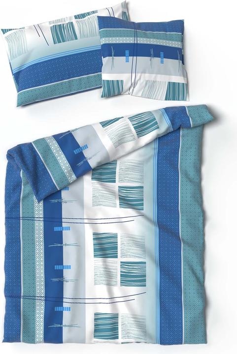 Image du produit Lotus Bettwaren Parure de lit Jersey Amalfi bleu (Housse de couette, 200 x 210 cm)