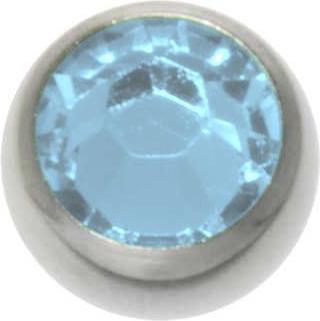 Bijouteria Piercingverschluss (Edelstahl, Kristall)