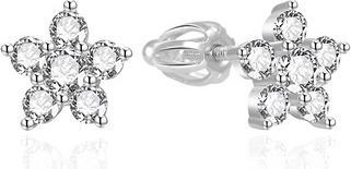 Produktbild Agato - Silver earrings Flowers with zircons AGT-E097SW