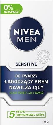 Image du produit NIVEA Crème Apaisante Sensitive pour Homme (75 ml, Crème 24h)