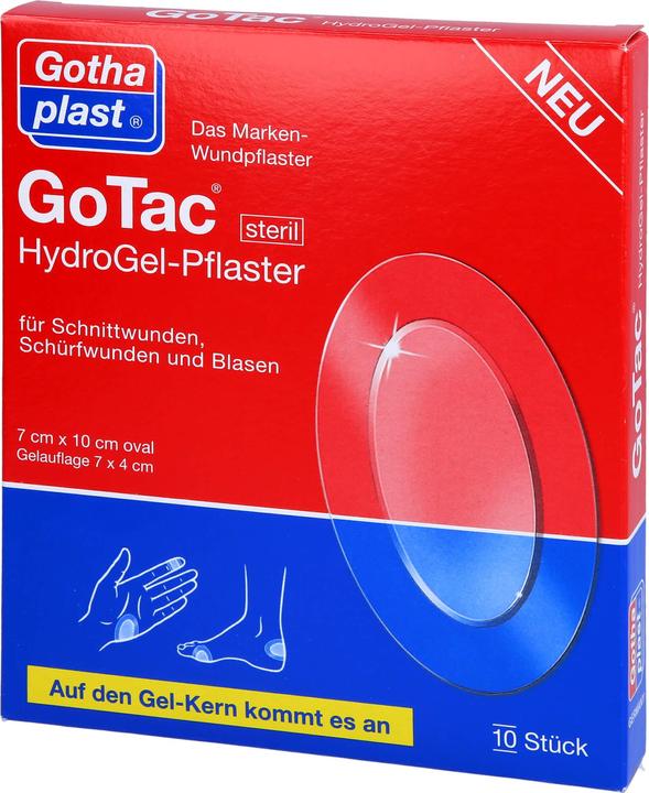 Produktbild Gothaplast GoTac HydroGel-Pflaster 7 x 10 cm steril, 10 St. Pflaster (10 x)