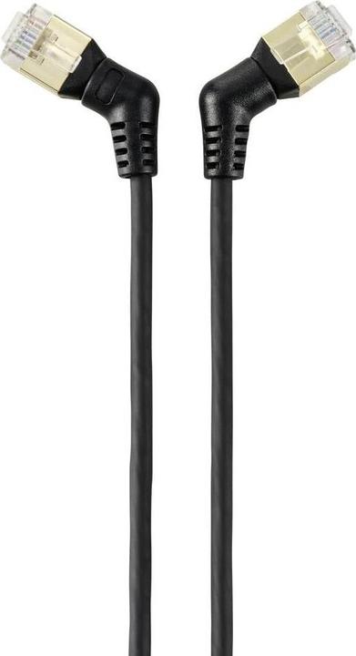 Actual product image Renkforce RF-6071556 RJ45 network cable, patch cable CAT 8.2 S/FTP 2.00 m black (S/FTP, CAT8.2, 2 m)