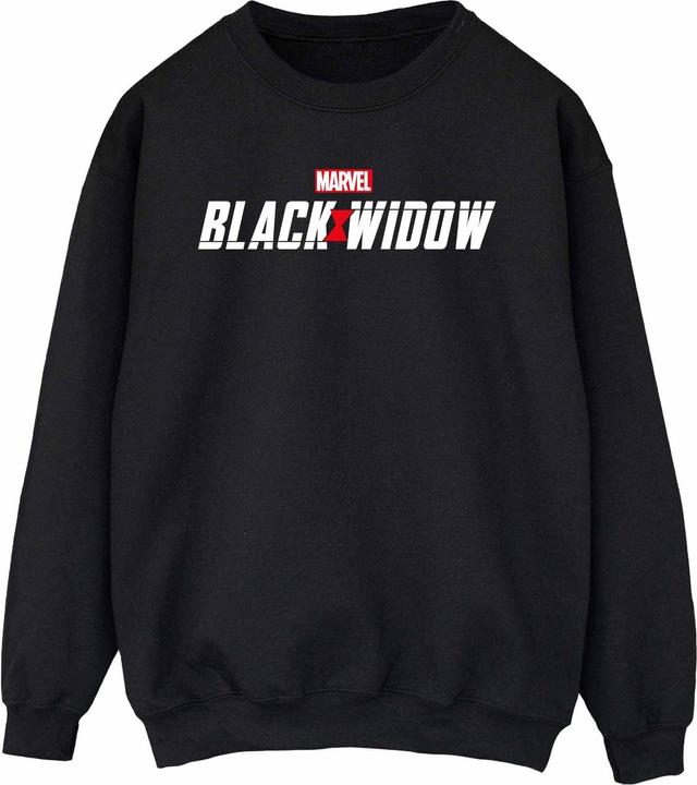 Black Widow Film Logo Baumwolle Sweatshirt