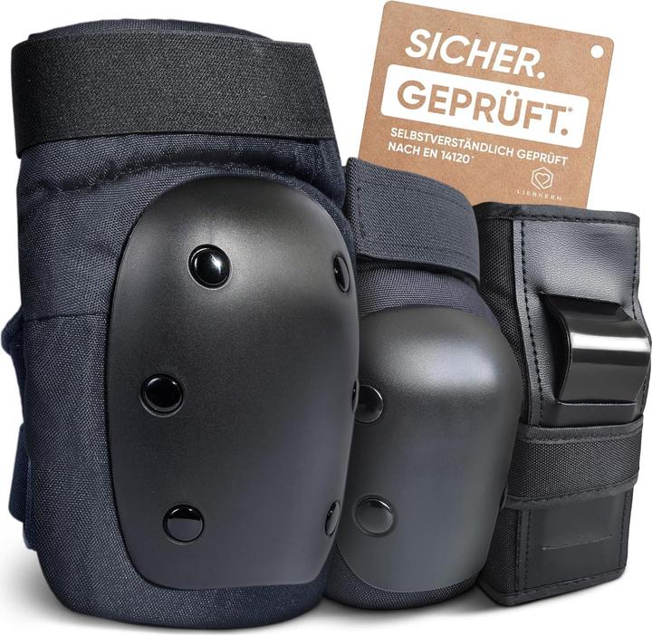 Produktbild Liebkern Skate Protektoren Set (S, Ellbogenschoner, Handgelenkschoner, Knieschoner, 6 Stück)