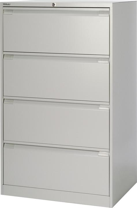 Actual product image Bisley Double-runner suspension file cabinet with 4 drawers (62 x 80 x 132 cm)