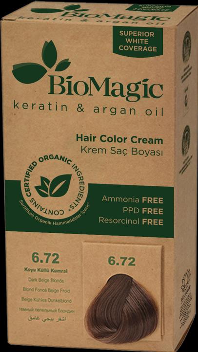 Biomagic Haarfarbe dunkler Beige Blonde (6,72) 250 g - Biomagisch (Dunkelbeige Blond)