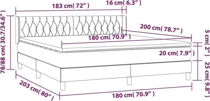 Produktbild VidaXL Elaine (180 x 200 cm)