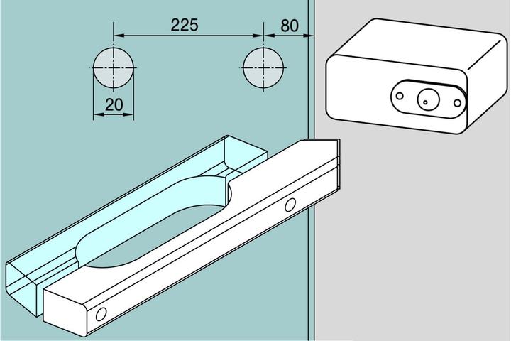 Actual product image Dormakaba Wooden handle for sauna doors