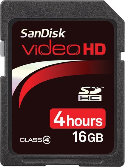 SanDisk SDHC Secure Digital Card Video HD 16GB (1 GB, SDHC)