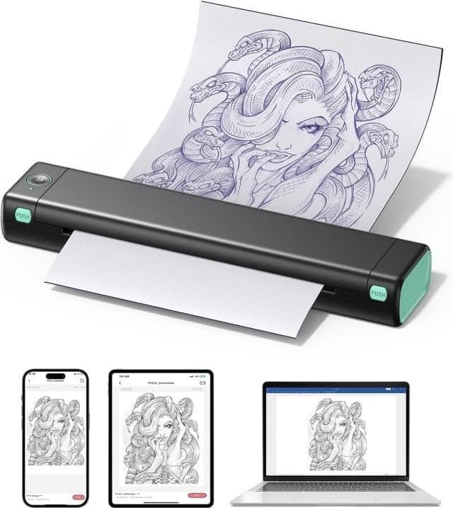 Image du produit Phomemo M08F für Letter- & A4-Format BLA (Thermodirecte, Noir et blanc)
