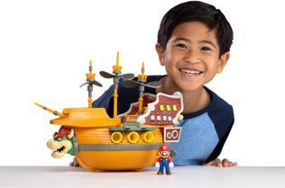 Actual product image Jakks Pacific Super Mario 2.5 Inch Deluxe Bowser"s Ship Playset
