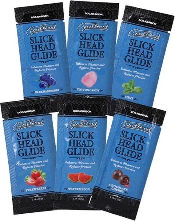 Actual product image Doc Johnson GoodHead Slick Head Glide - 6 Pack