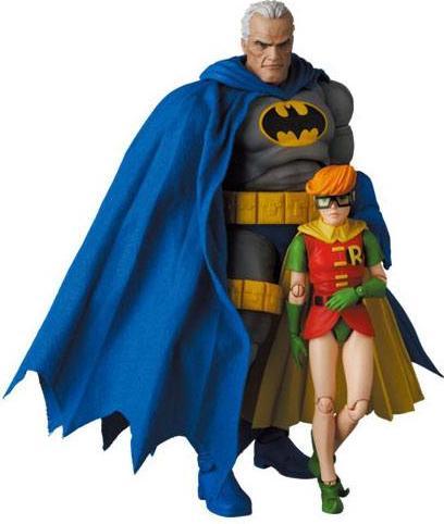 Actual product image Medicom Batman - The Return of the Dark Knight MAF EX Action Figures Batman Blue Version & Robin 11- 16 cm