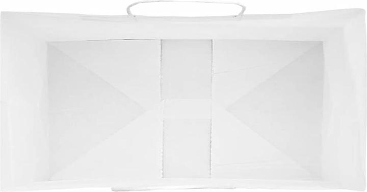 Produktbild VidaXL Kraftpapiertüten 250 Stk. mit Henkel Weiss 32x17x44 cm Papiertüte (Geschenktüte, 250 x)