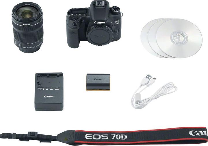 Produktbild Canon EOS 70D 18-135mm IS STM Kit (20.20 Mpx, APS-C / DX)