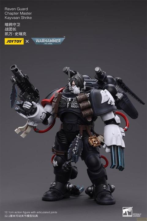 Actual product image Joy Toy Warhammer 40k figurine 1/18 Raven Guard Chapter Master Kayvaan Shrike 12 cm