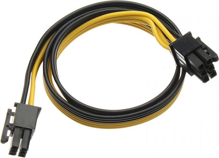 Produktbild PowerGuard PCI-E 6-Pin (male) zu 6-Pin (male) GPU Power Stromkabel 0.5m