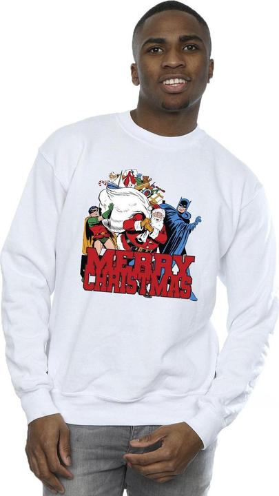 Actual product image Mens Batman Merry Christmas Comic Cotton Sweatshirt (S)