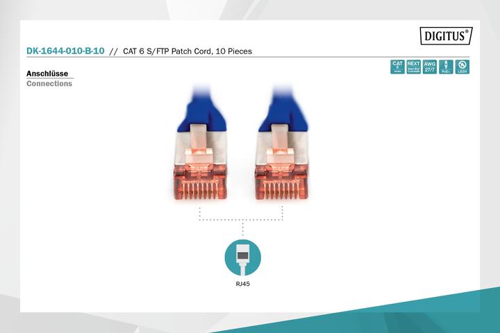 Actual product image Digitus Network cable (S/FTP, CAT6, 1 m)
