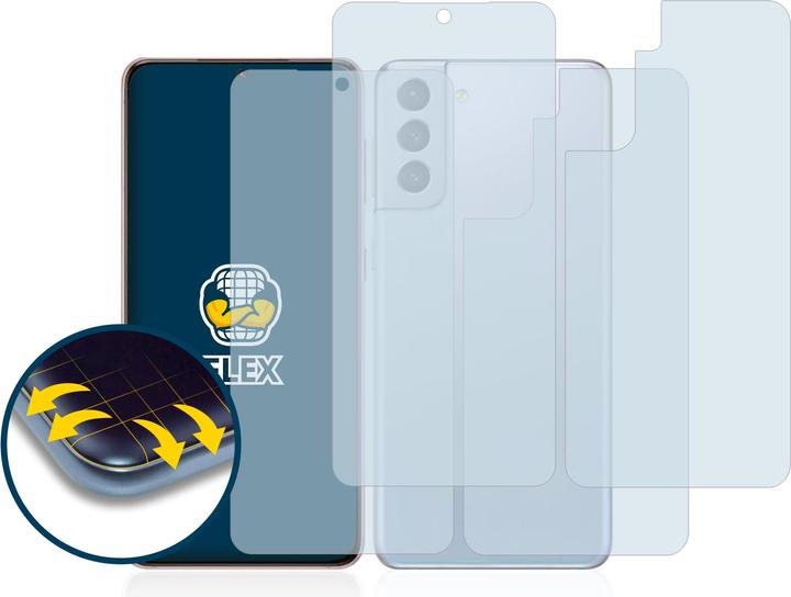 Produktbild BROTECT 2x Flex Full-Cover Displayschutzfolie für Samsung Galaxy S21 5G (Vorder + Rückseite) (2 Stück, Samsung Galaxy S21 5G)