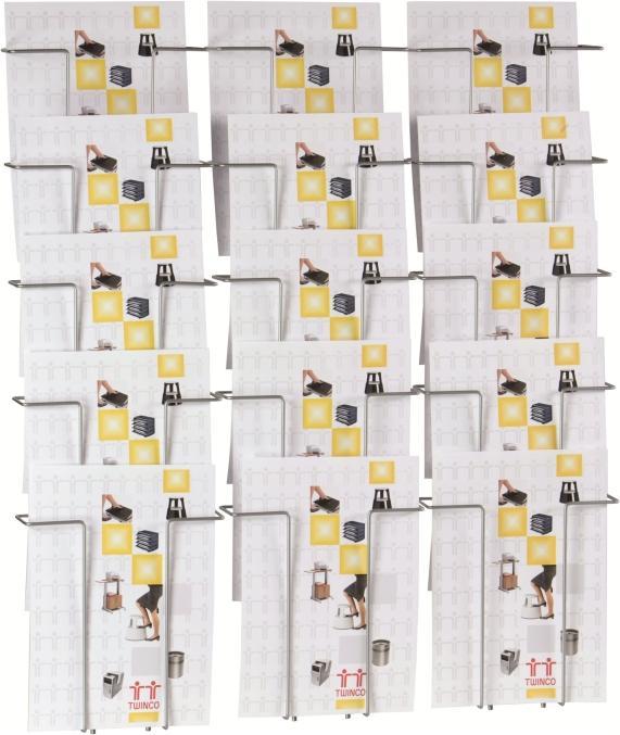 Image du produit Twinco Porte-prospectus H780xl710xP75 mm nombre de casiers 15 fil (A4)
