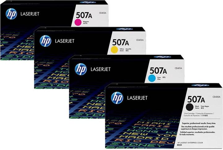 Image du produit HP Original 507A / CE400A SET Set avec les quatre couleurs (M, Y, C, CF)