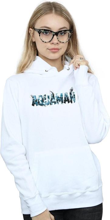 Actual product image Womens/Ladies Aquaman Text Logo Hoodie (S)