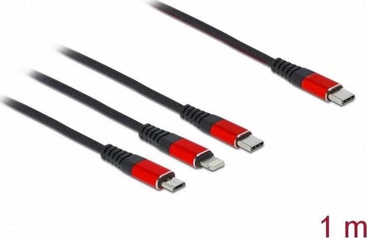 Delock USB-C-Lightning, Micro-B,Type-C (1 m, USB 2.0, 5 W)
