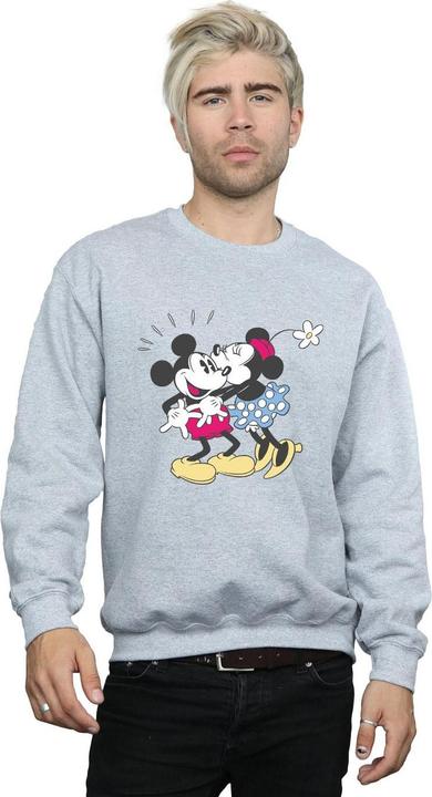 Actual product image Disney Mens Mickey And Minnie Mouse Kiss Sweatshirt (L)