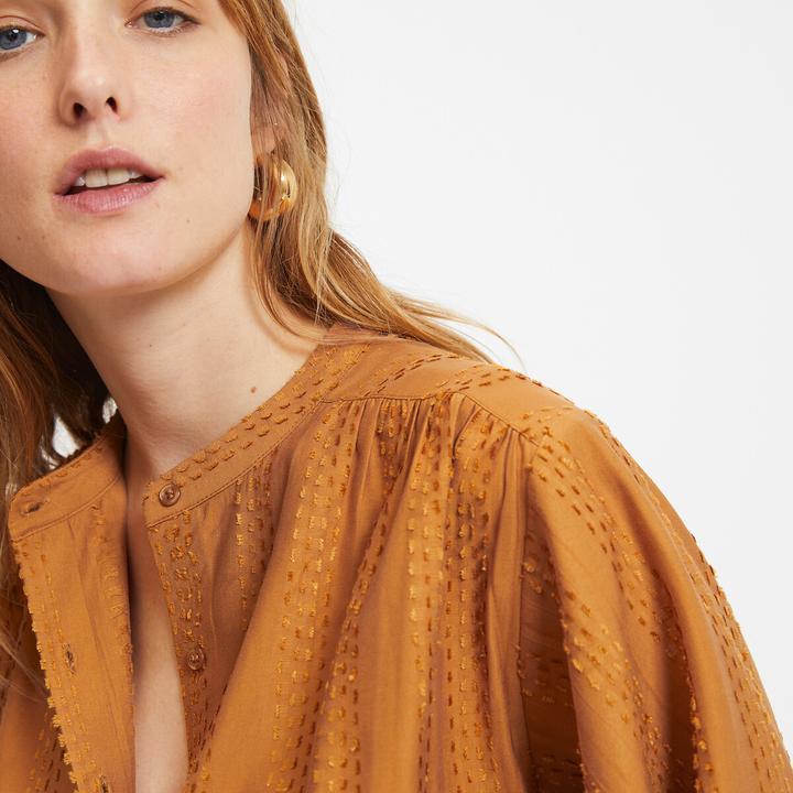 Produktbild La Redoute Collections Bluse mit Stehkragen und Ballonärmeln Signature SUSAN (M)