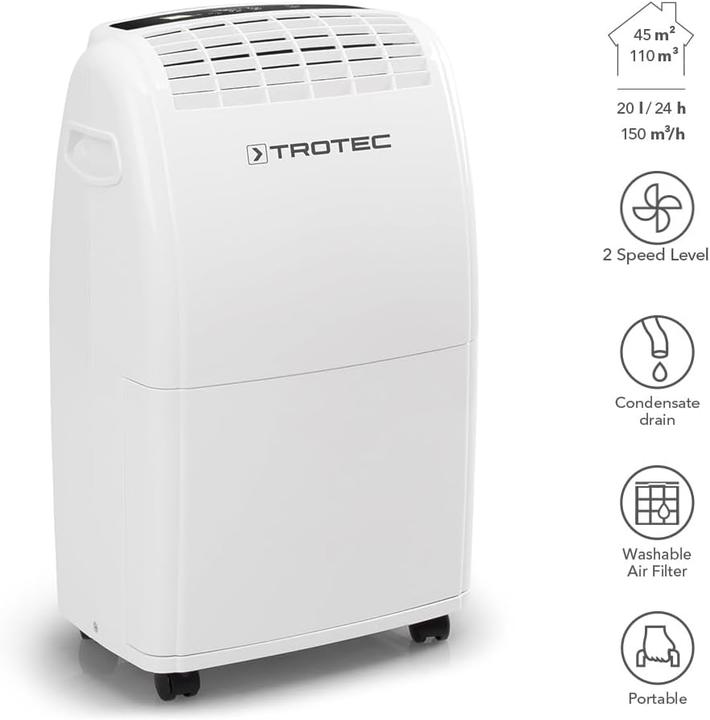 Image du produit Trotec Déshumidificateur TTK 75 E (45 m², 20 l/24h)