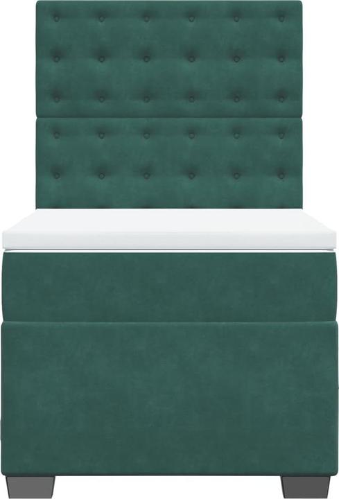 Immagine prodotto VidaXL Letto a molle Letto imbottito con materasso verde scuro 140x200cm in velluto (140 x 200 cm, 140 x 200 cm)