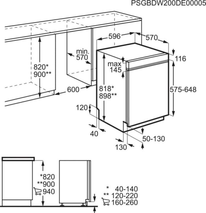 Immagine prodotto AEG FEE83806PM Lavastoviglie integrata - 60cm ( EEK: D / Scala da A a G ), 911424479
