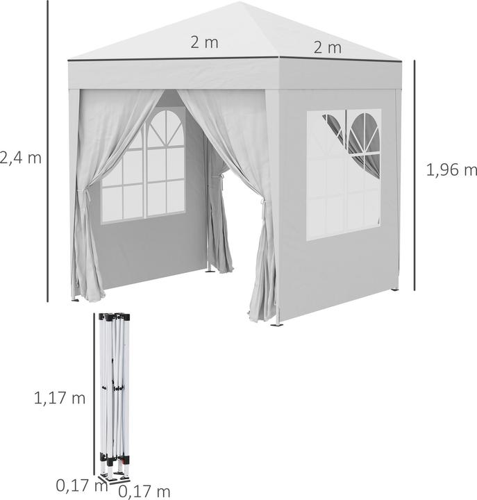 Actual product image Outsunny Pavilion (200 cm, 200 cm)