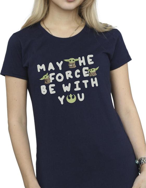Image du produit Star Wars - T-shirt THE MANDALORIAN GROGU MAY THE FORCE BE WITH YOU - Femme (XL)