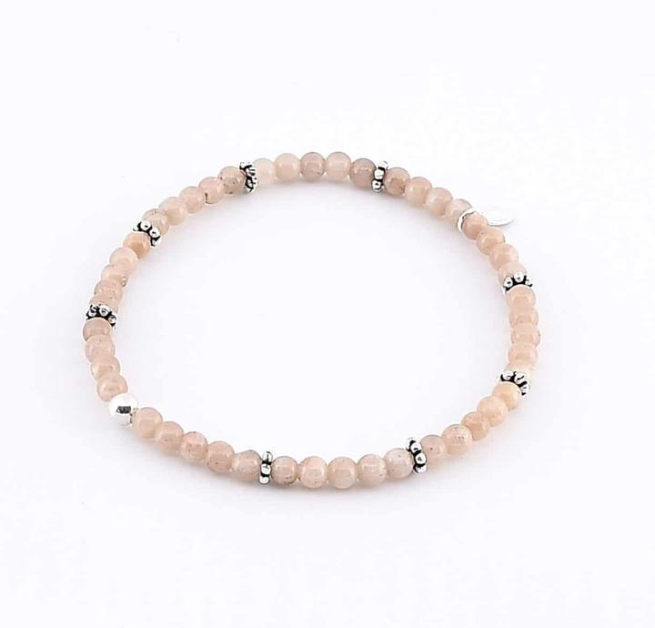 Balibay Maylin (18 cm, 925 Sterling Silber, Mondstein, Edelstein, Sonnenstein)