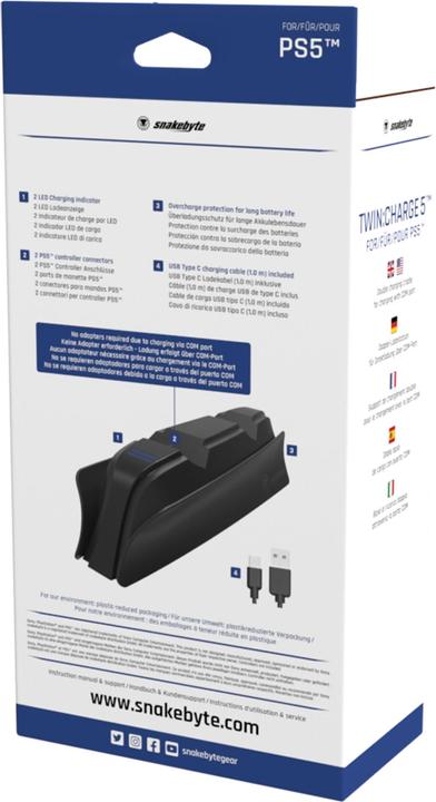 Image du produit Snakebyte Double charge 5 (PS5)
