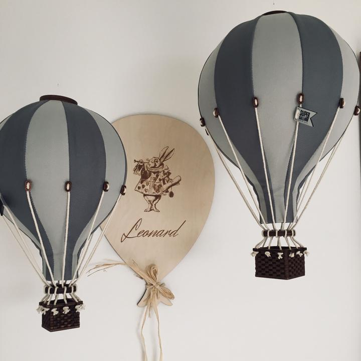 Immagine prodotto Super Balloon Deko Heissluftballon Weiss Dunkelgrau (1 x)