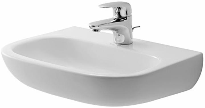 Actual product image Duravit Hand-rinse basin D-CODE MED o ÜL m HLB 450x340mm 1 tap hole white (34 cm, 45 cm)