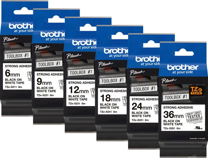 Produktbild Brother Tze-S251 (2.40 cm, Schwarz, Weiss)