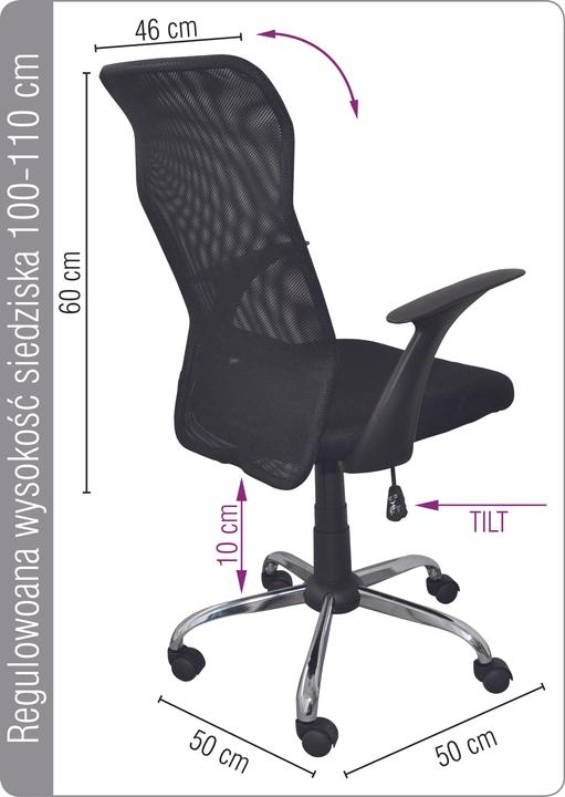 Image du produit Office Products Chaise pivotante Rhodos avec AL noir