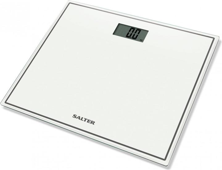 Salter 9207 WH3R Compact Glass Electronic Bathroom Scale - Baltas (150 kg)