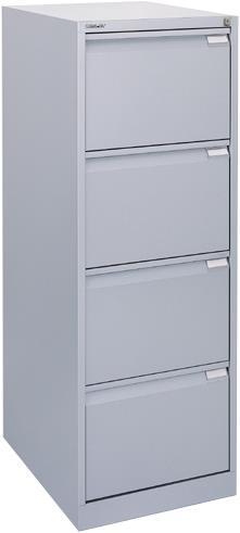 Image du produit Bisley Armoire pour dossiers suspendus à une voie avec 4 tiroirs (41,5 x 62 x 132 cm)