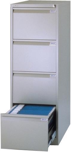 Image du produit Bisley Armoire pour dossiers suspendus à une voie avec 4 tiroirs (41,5 x 62 x 132 cm)