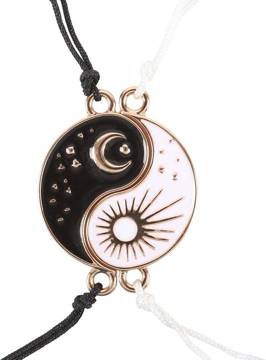 Produktbild Something Different Yin und Yang ArmbandAnhänger 2erPack Edelstahl (1.20 cm, 100% synthetisches Material)