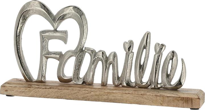 Image du produit Natura Punto Lettre Famille en bois et aluminium à décorer, argent, 32 x 16 x 5 cm (32 x 16 x 5 cm)