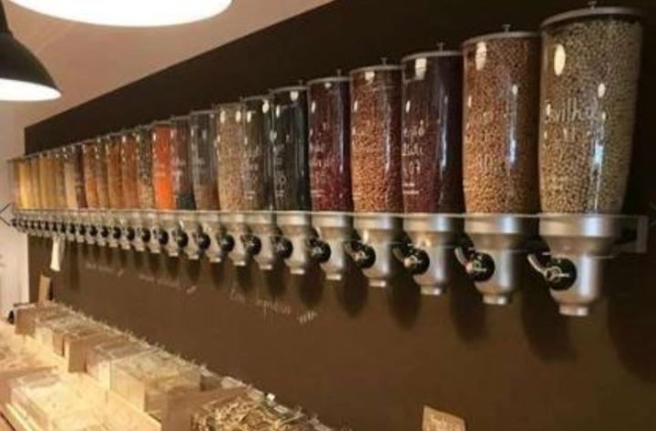 Actual product image Linum Cereal dispenser Free Flow 3x5lt wall-mounted 46.5x15.5x50cm