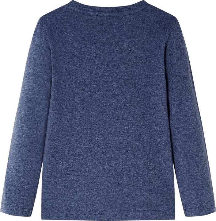 Actual product image VidaXL Children's long-sleeved shirt dark blue melange 92,Material: 100 (92)