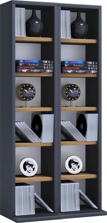 Image du produit VCM Bois CD DVD Stand Étagère Armoire Milano (42 x 20 x 92 cm)